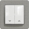 Sedna roller shutter switch (white insert, concrete matte frame)